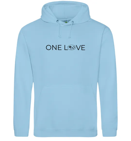 Чоловіча толстовка (худі) Subaru one love Блакитний фото