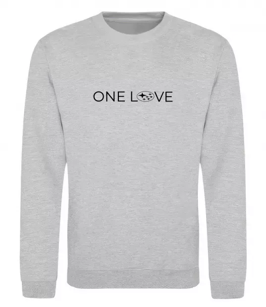 Свитшот Subaru one love Серый меланж фото