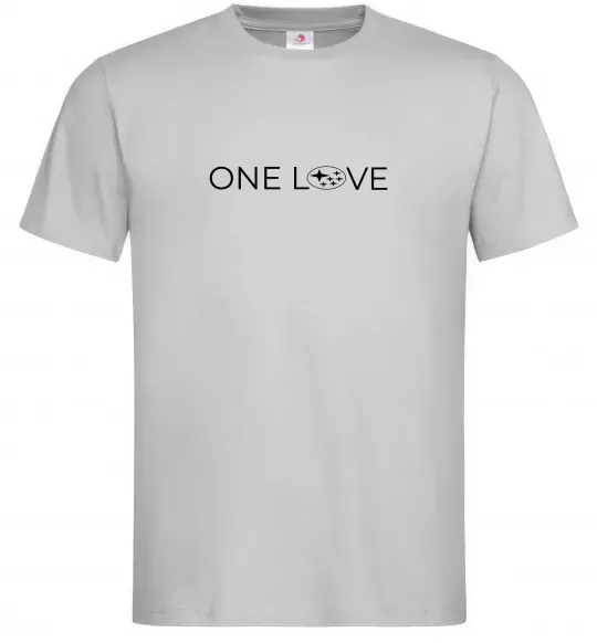 Мужская футболка Subaru one love Серый фото