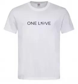Мужская футболка Subaru one love Белый фото