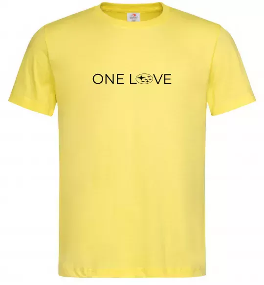 Мужская футболка Subaru one love Лимонный фото