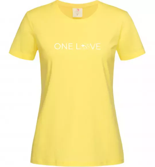 Женская футболка Subaru one love Лимонный фото