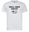 Чоловіча футболка Real men drive Subaru Білий фото