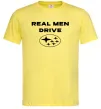 Чоловіча футболка Real men drive Subaru Лимонний фото