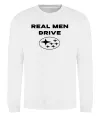 Свитшот Real men drive Subaru Белый фото