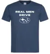 Чоловіча футболка Real men drive Subaru Темно-синій фото