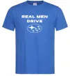 Чоловіча футболка Real men drive Subaru Яскраво-синій фото