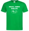 Чоловіча футболка Real men drive Subaru Зелений фото