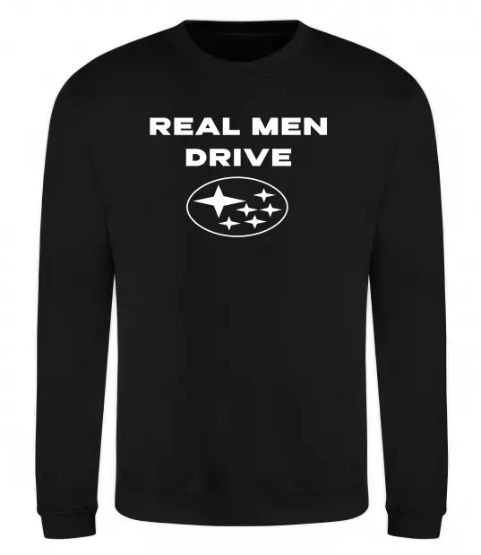 Свитшот Real men drive Subaru Черный фото