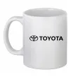 Чашка керамическая Toyota logo та назва Белый фото