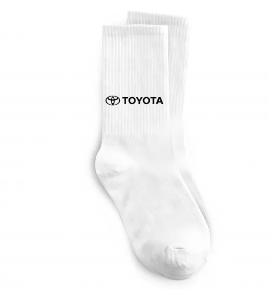 Шкарпетки Toyota logo та назва Білий фото