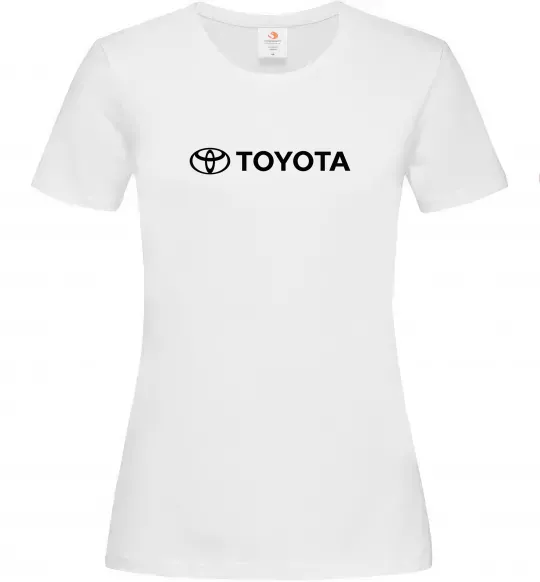 Женская футболка Toyota logo та назва Белый фото