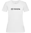 Женская футболка Toyota logo та назва Белый фото