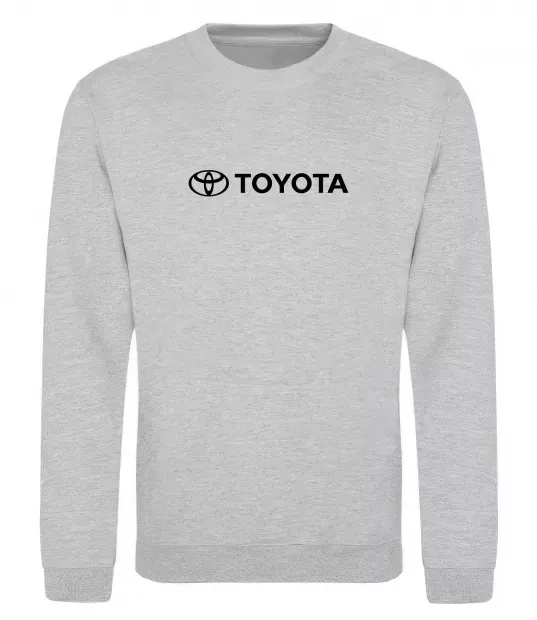 Свитшот Toyota logo та назва Серый меланж фото