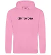 Мужская толстовка (худи) Toyota logo та назва Розовый фото