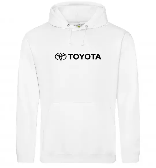 Чоловіча толстовка (худі) Toyota logo та назва Білий фото