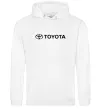 Чоловіча толстовка (худі) Toyota logo та назва Білий фото