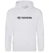 Чоловіча толстовка (худі) Toyota logo та назва Сірий меланж фото