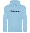 Мужская толстовка (худи) Toyota logo та назва Голубой фото