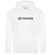 Женская толстовка (худи) Toyota logo та назва Белый фото
