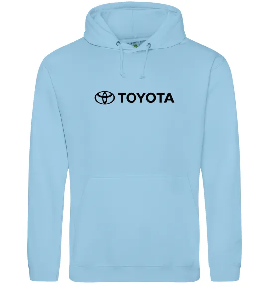 Женская толстовка (худи) Toyota logo та назва Голубой фото