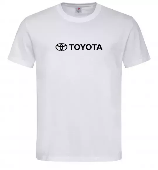Мужская футболка Toyota logo та назва Белый фото