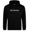 Чоловіча толстовка (худі) Toyota logo та назва Чорний фото