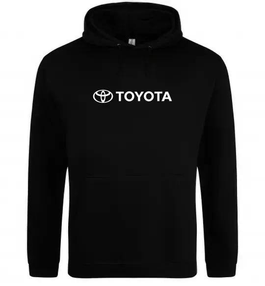 Женская толстовка (худи) Toyota logo та назва Черный фото