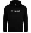 Женская толстовка (худи) Toyota logo та назва Черный фото