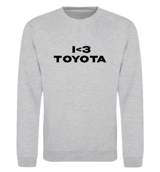 Свитшот I <3 Toyota Серый меланж фото
