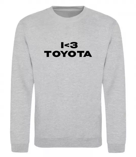 Свитшот I <3 Toyota Серый меланж фото