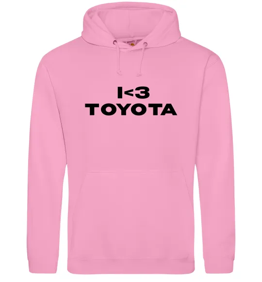 Мужская толстовка (худи) I <3 Toyota Розовый фото