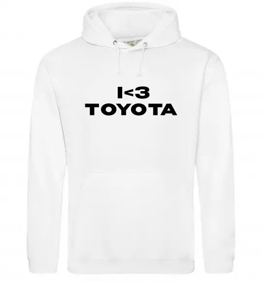 Чоловіча толстовка (худі) I <3 Toyota Білий фото