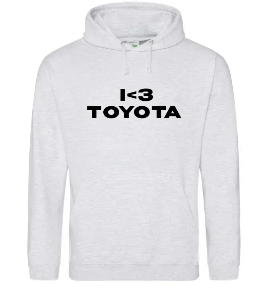 Чоловіча толстовка (худі) I <3 Toyota Сірий меланж фото