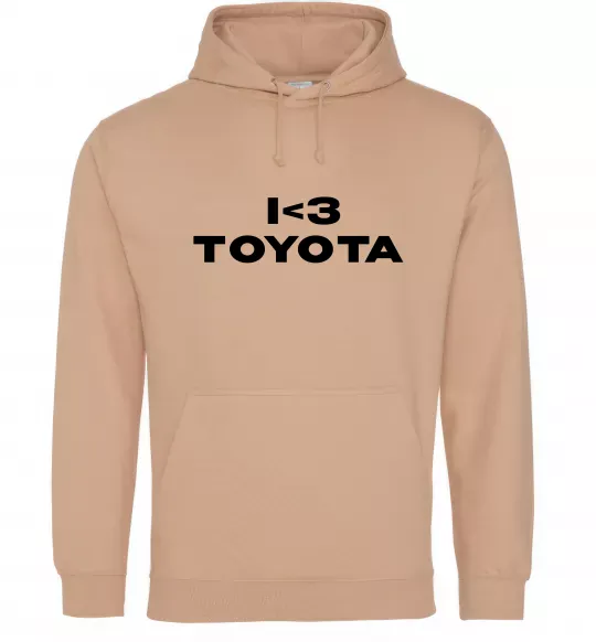Чоловіча толстовка (худі) I <3 Toyota Пісочний фото