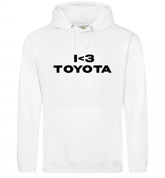 Женская толстовка (худи) I <3 Toyota Белый фото
