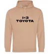 Женская толстовка (худи) I <3 Toyota Песочный фото