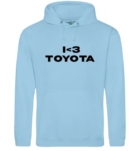 Женская толстовка (худи) I <3 Toyota Голубой фото