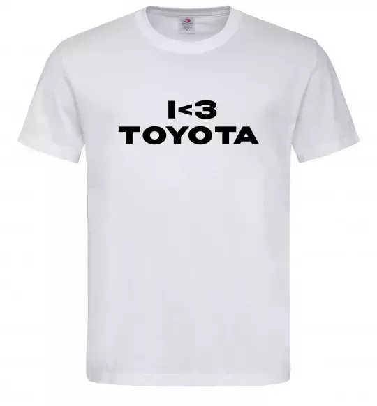 Мужская футболка I <3 Toyota Белый фото