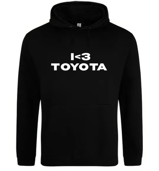 Женская толстовка (худи) I <3 Toyota Черный фото