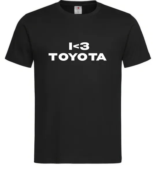 Мужская футболка I <3 Toyota Черный фото