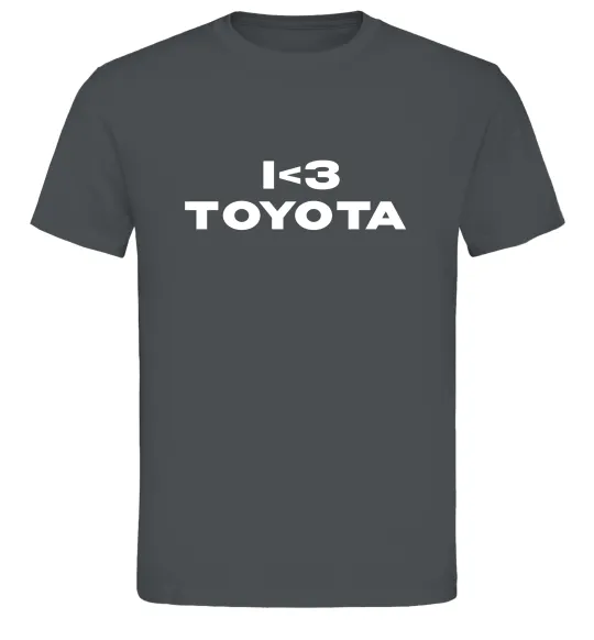 Мужская футболка I <3 Toyota Графит фото