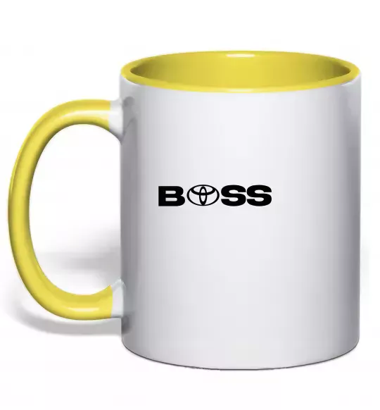 Чашка с цветной ручкой Boss Toyota Солнечно желтый фото