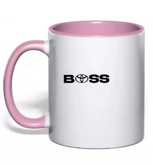 Чашка с цветной ручкой Boss Toyota Нежно розовый фото