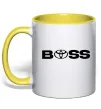 Чашка з кольоровою ручкою Boss Toyota Лимонний фото