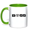 Чашка з кольоровою ручкою Boss Toyota Лаймовий фото