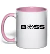 Чашка с цветной ручкой Boss Toyota Нежно розовый фото