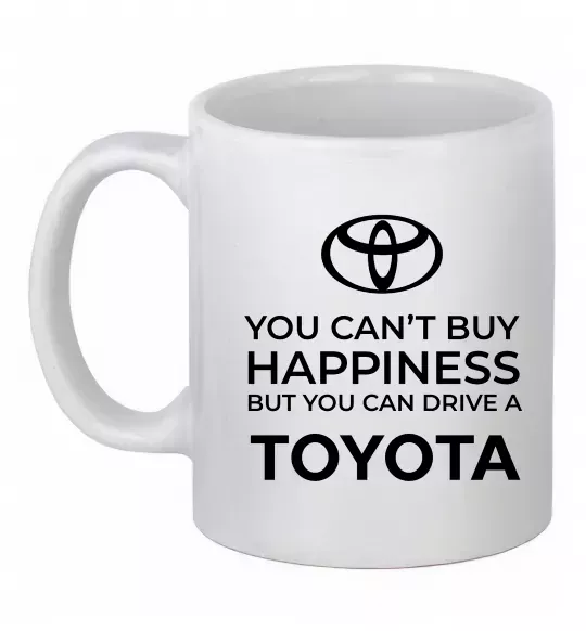 Чашка керамічна You can drive toyota Білий фото
