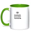 Чашка з кольоровою ручкою You can drive toyota Лаймовий фото