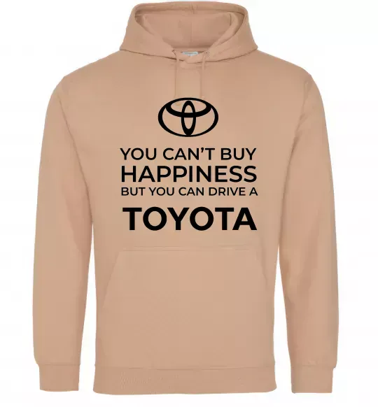 Мужская толстовка (худи) You can drive toyota Песочный фото